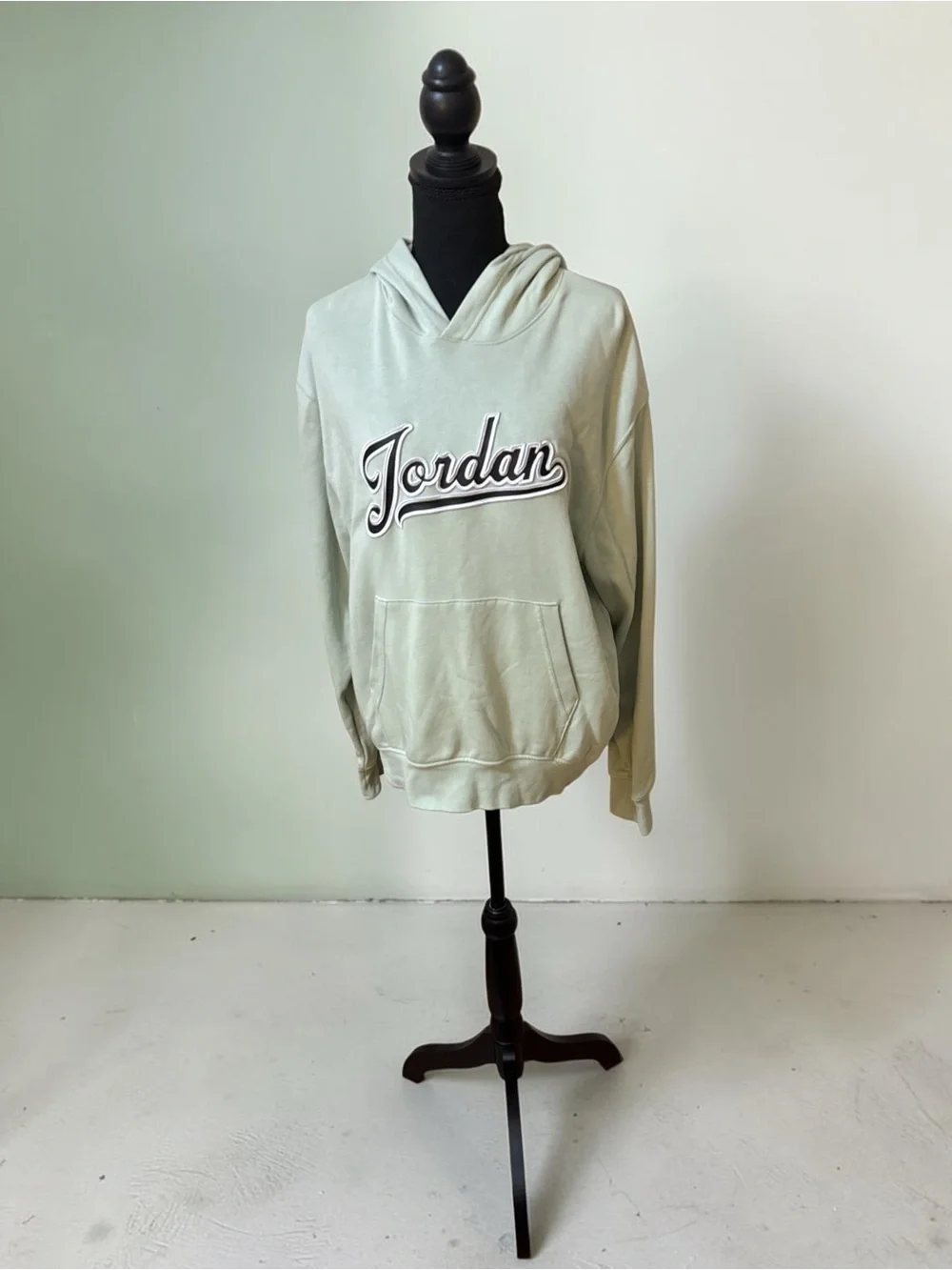 Jordan Mint Green Pullover Hoodie with Script Logo